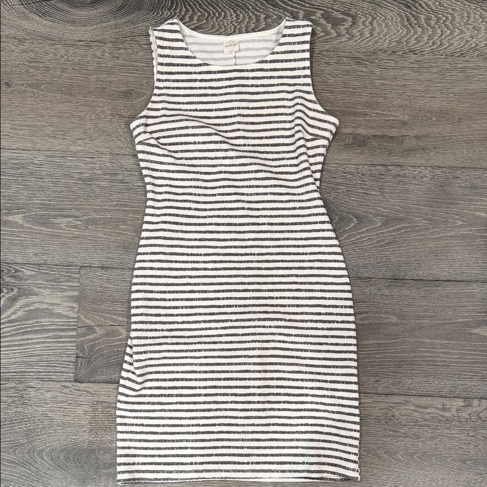 Kaileigh Monochrome Striped Mini Dress